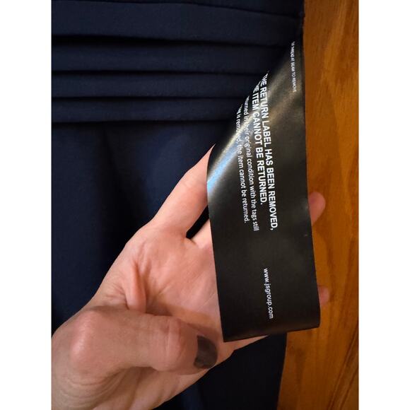 Kay Unger Anastasia Gown - Dark Midnight Blue - Size 6 - Picture 6 of 7